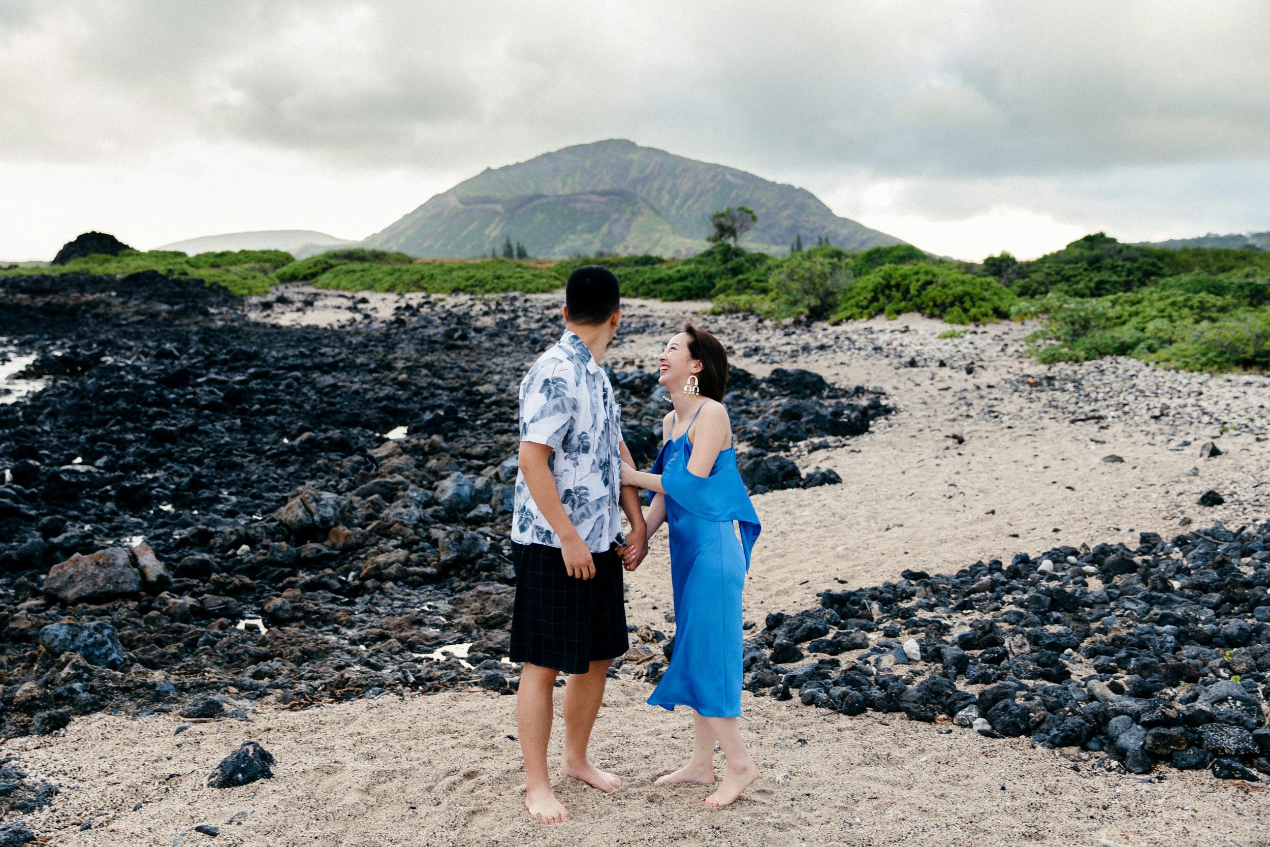  Proposal at Makapuu - Honolulu Hawaii Destination Wedding Photographer 