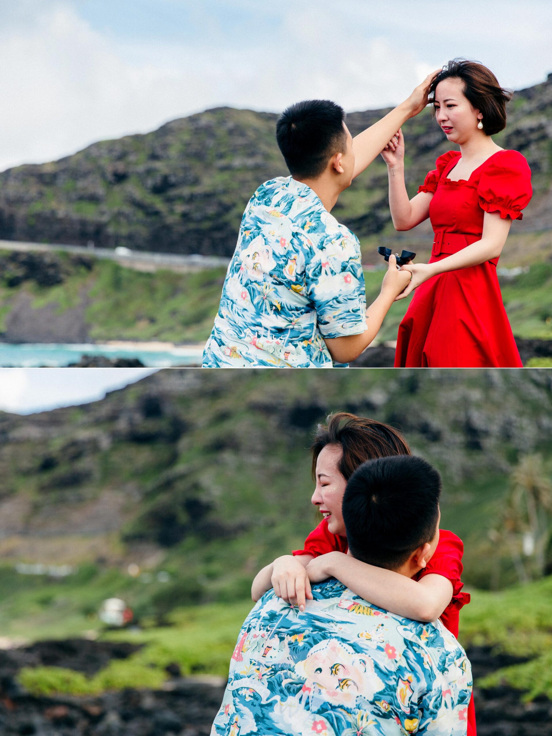  Proposal at Makapuu - Honolulu Hawaii Destination Wedding Photographer 