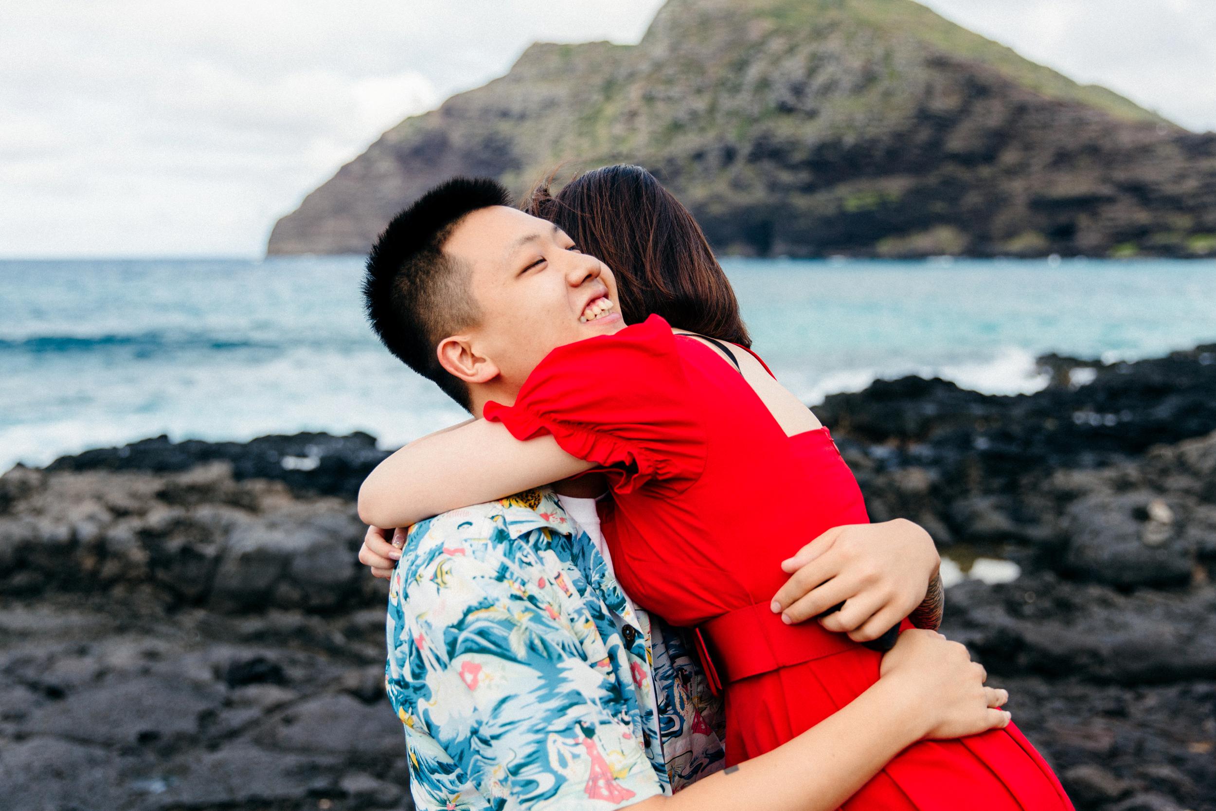  Proposal at Makapuu - Honolulu Hawaii Destination Wedding Photographer 