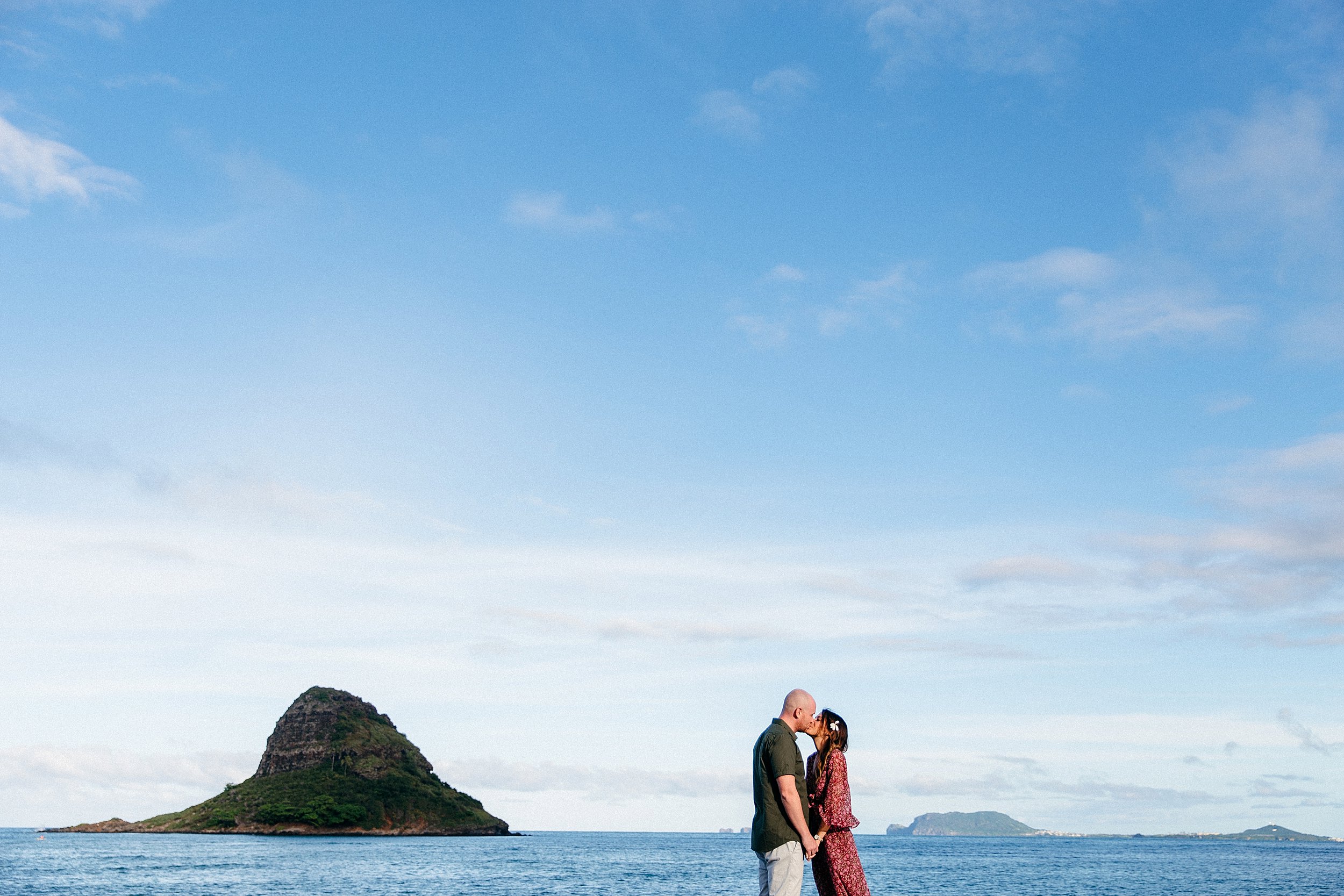 Engagement Session at Chinaman's Hat on the North Shore