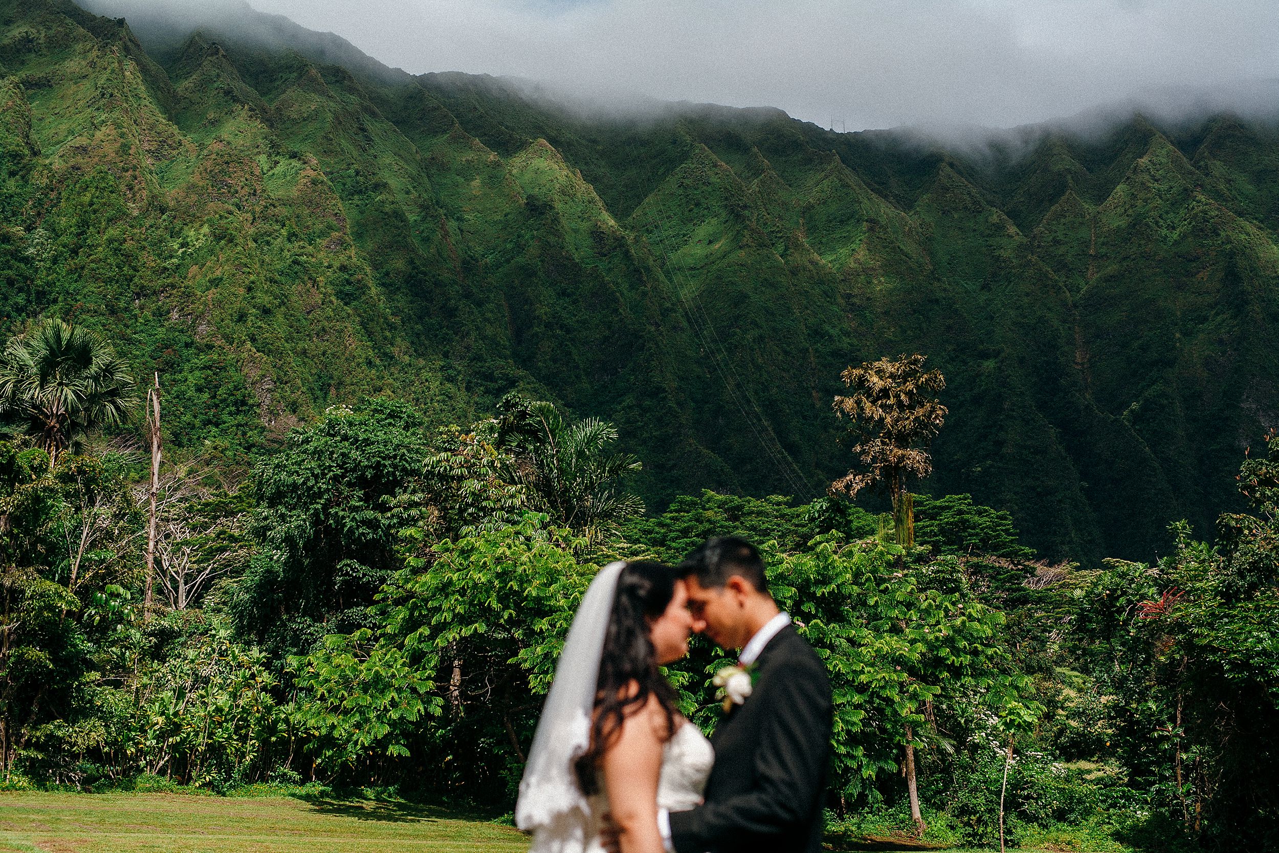  Ho'omaluhia Mountain Wedding - A Small Hawaii Elopement 