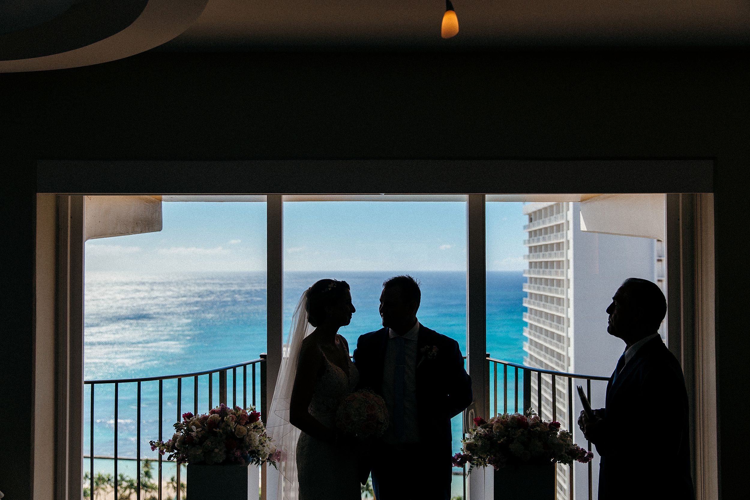 Small personal, emotional Hawaii Elopement at Hilton Waikiki in Altitude 37