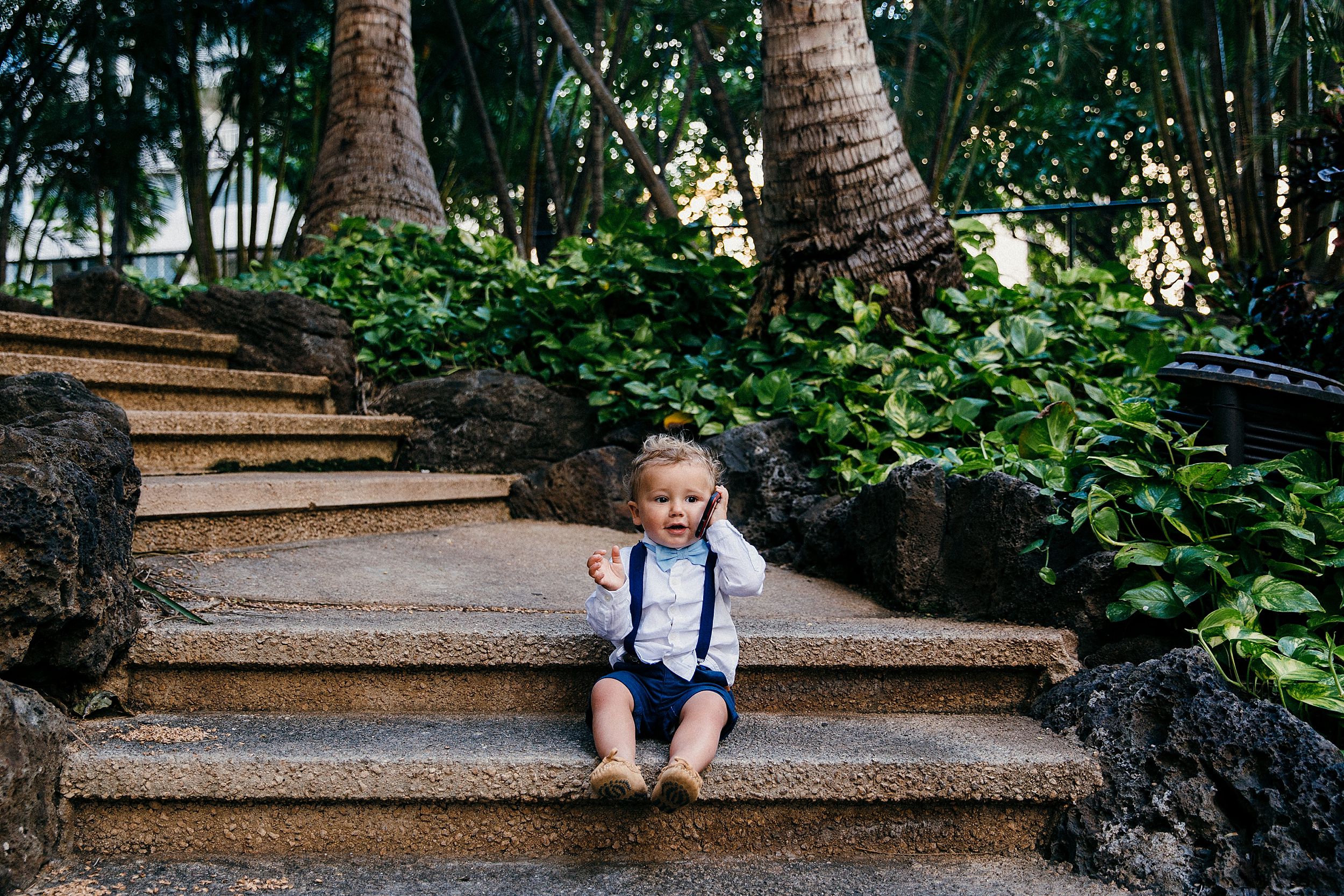 Kids on wedding days - a Waikiki Elopement at the Hilton Honolulu