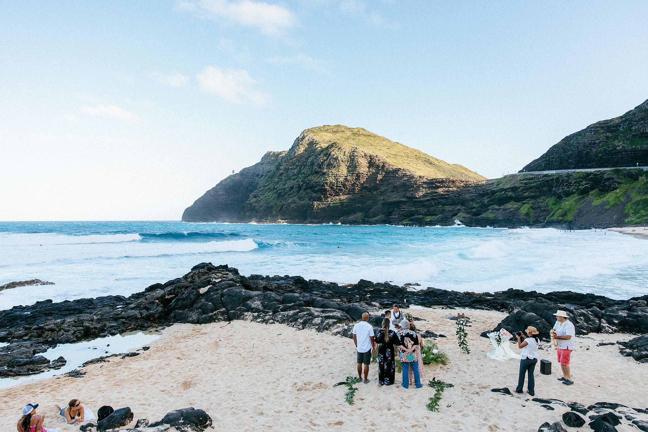 DIY beach elopement in Hawaii Kai