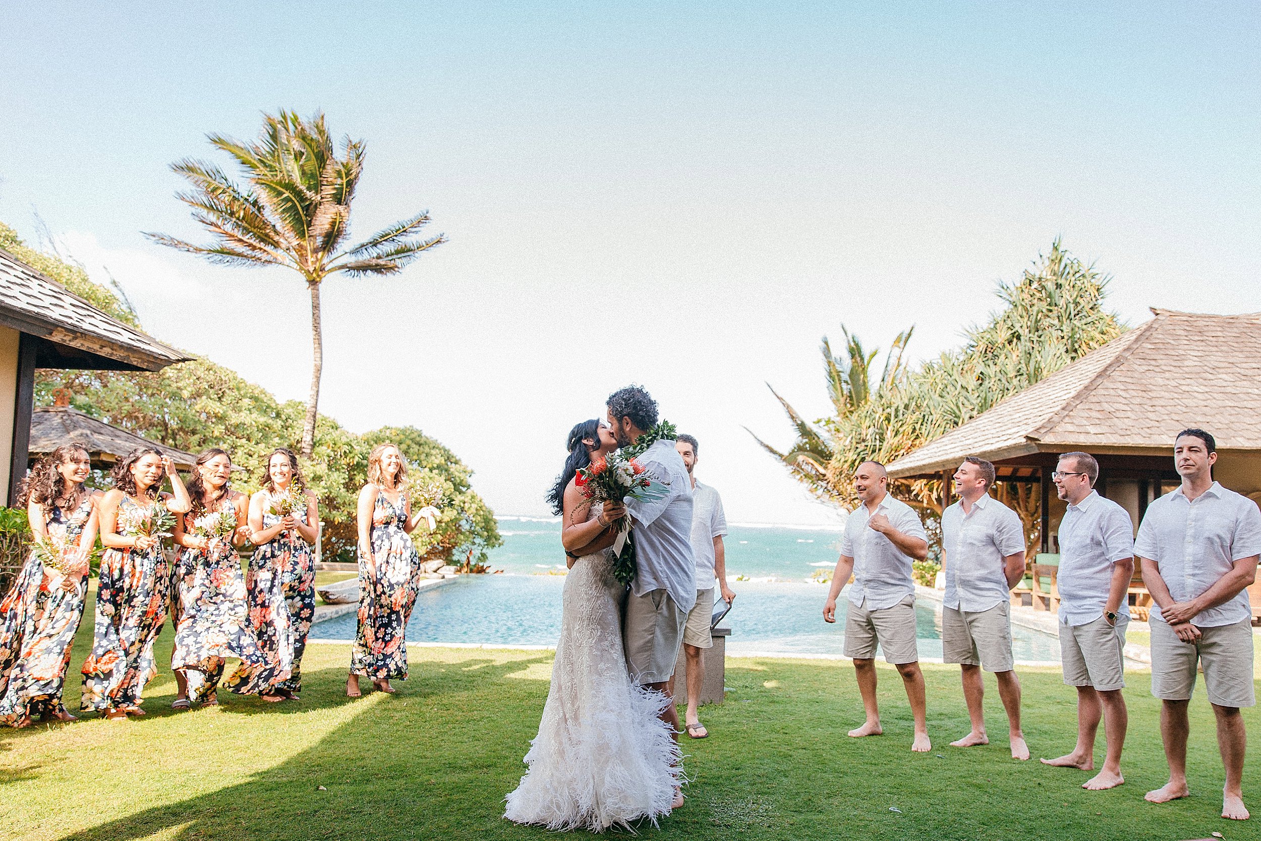  Victoria & Carlos - Backyard Oceanfront Wedding on Oahu's North Shore 