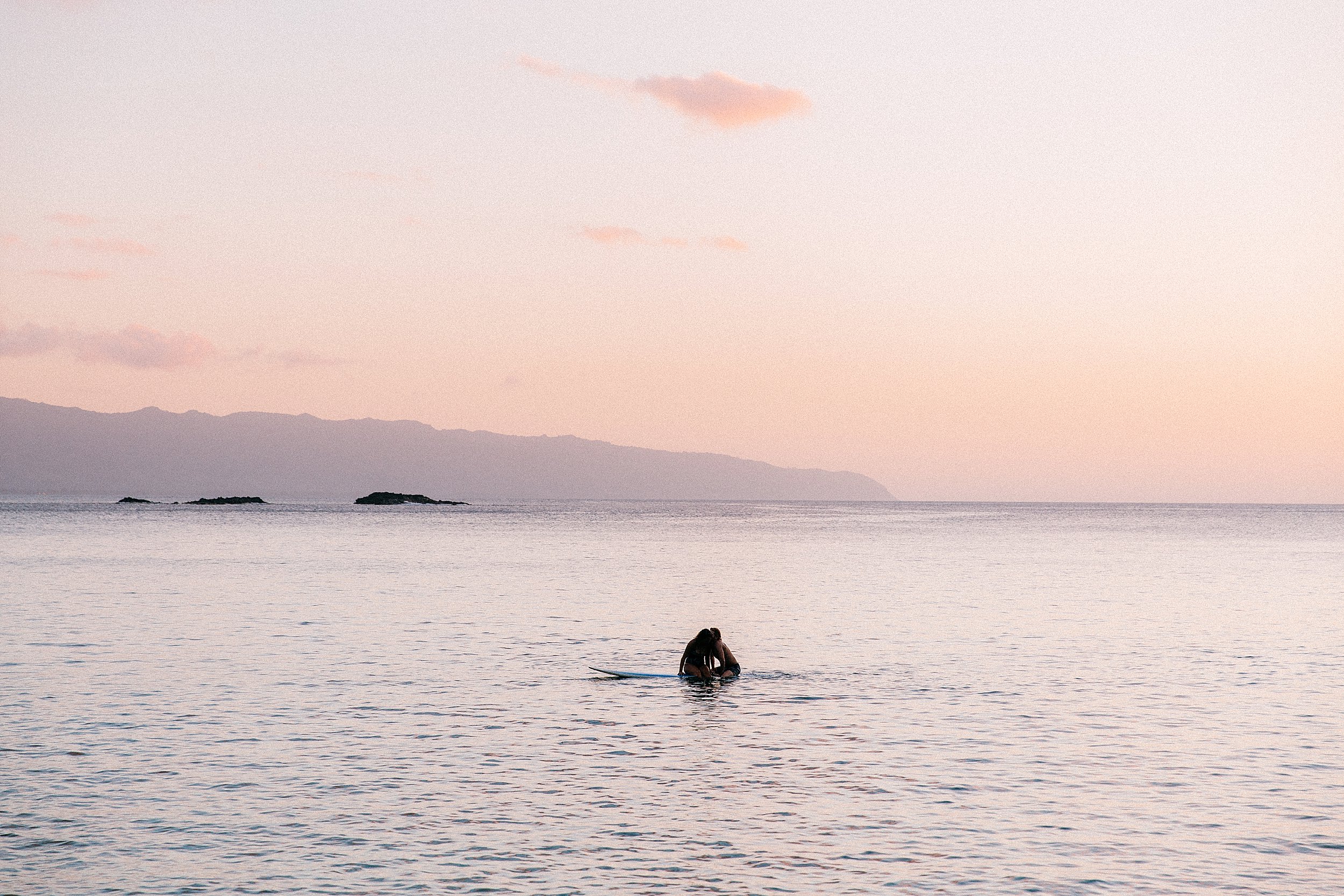 Sunset Proposal at Waimea Bay on Oahu's North Shore