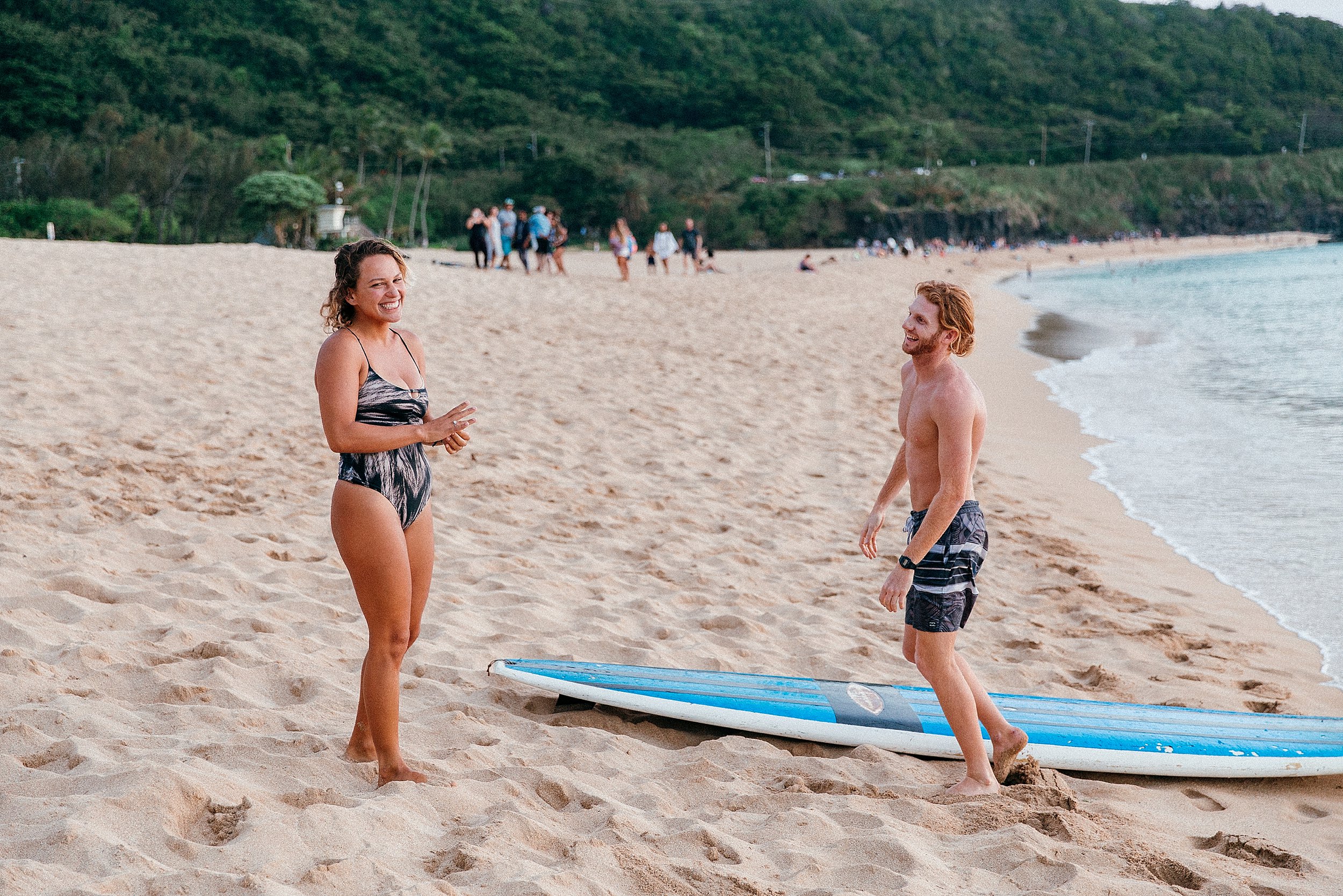 Sunset Proposal at Waimea Bay on Oahu's North Shore