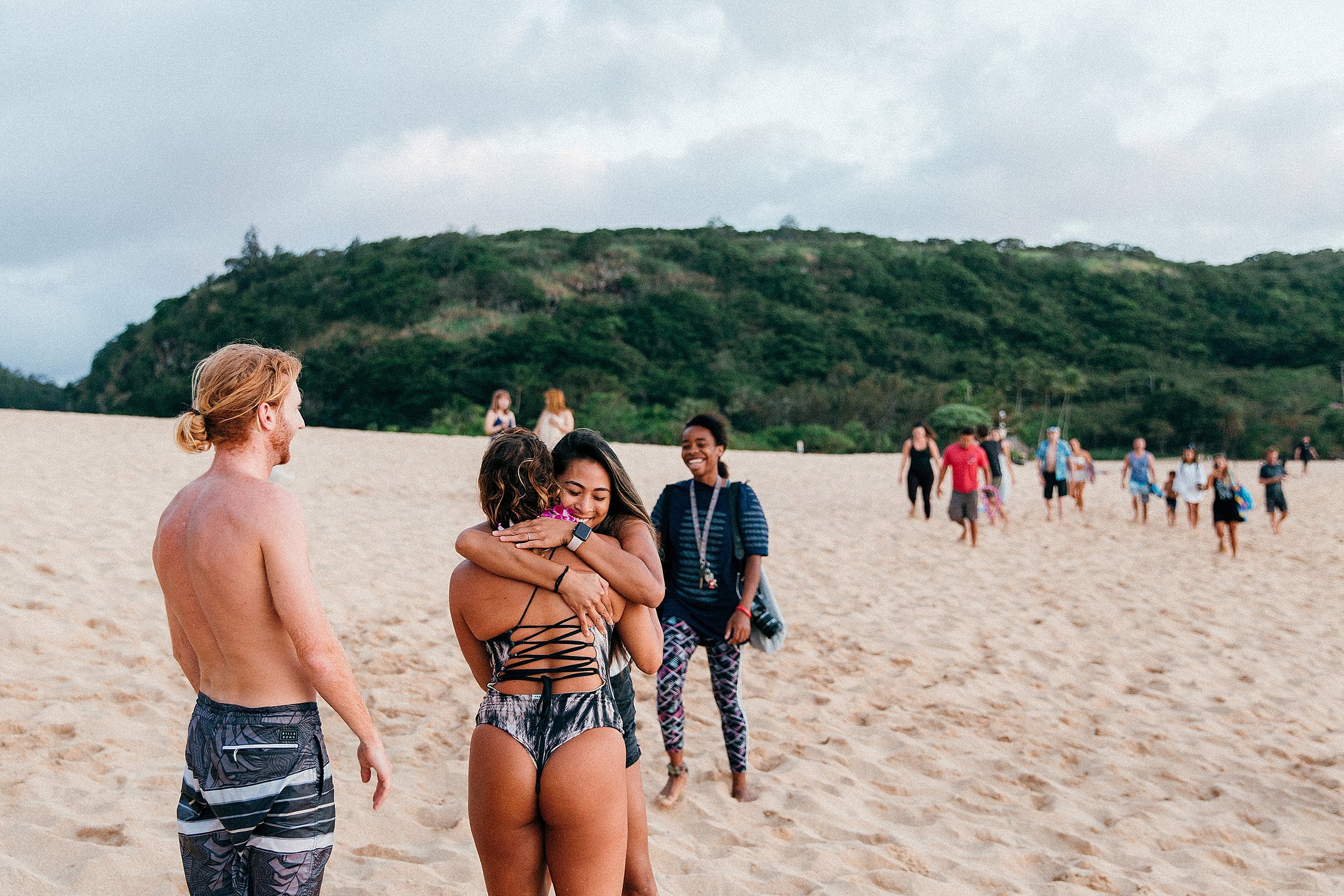 Sunset Proposal at Waimea Bay on Oahu's North Shore