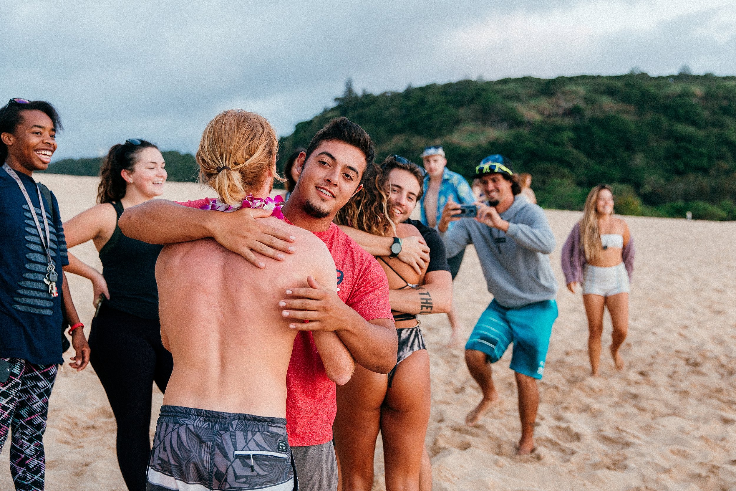 Sunset Proposal at Waimea Bay on Oahu's North Shore