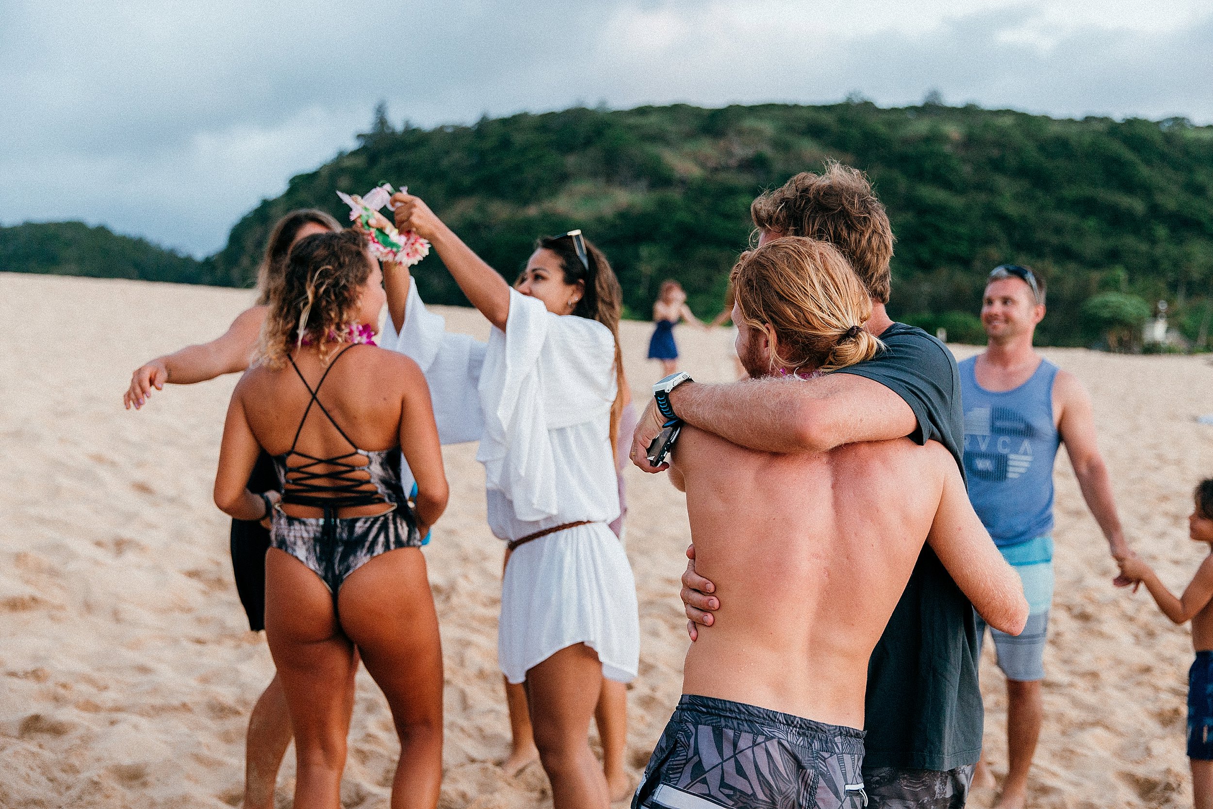 Sunset Proposal at Waimea Bay on Oahu's North Shore