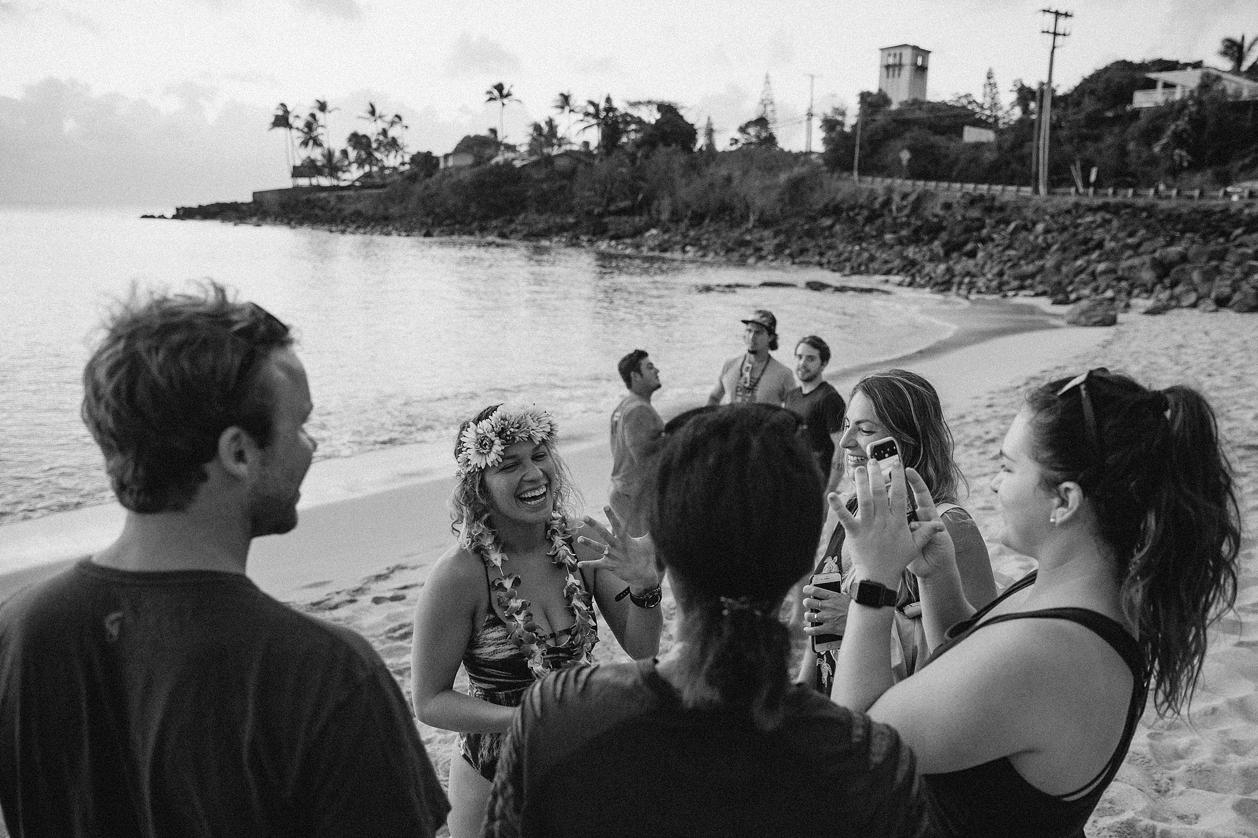 Sunset Proposal at Waimea Bay on Oahu's North Shore