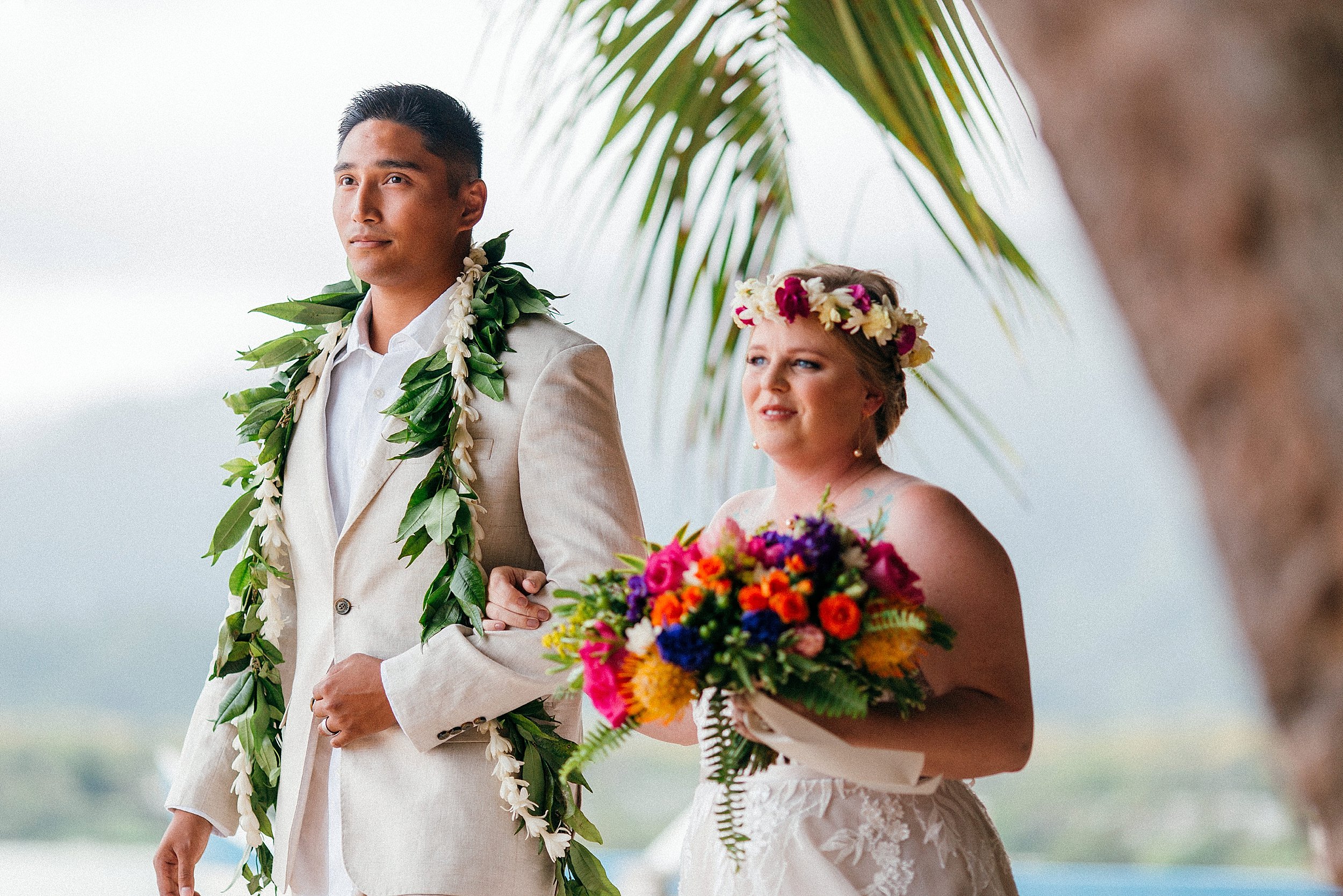  Small and Simple Vow Renewal Elopement at Kualoa Ranch's Secret Island 