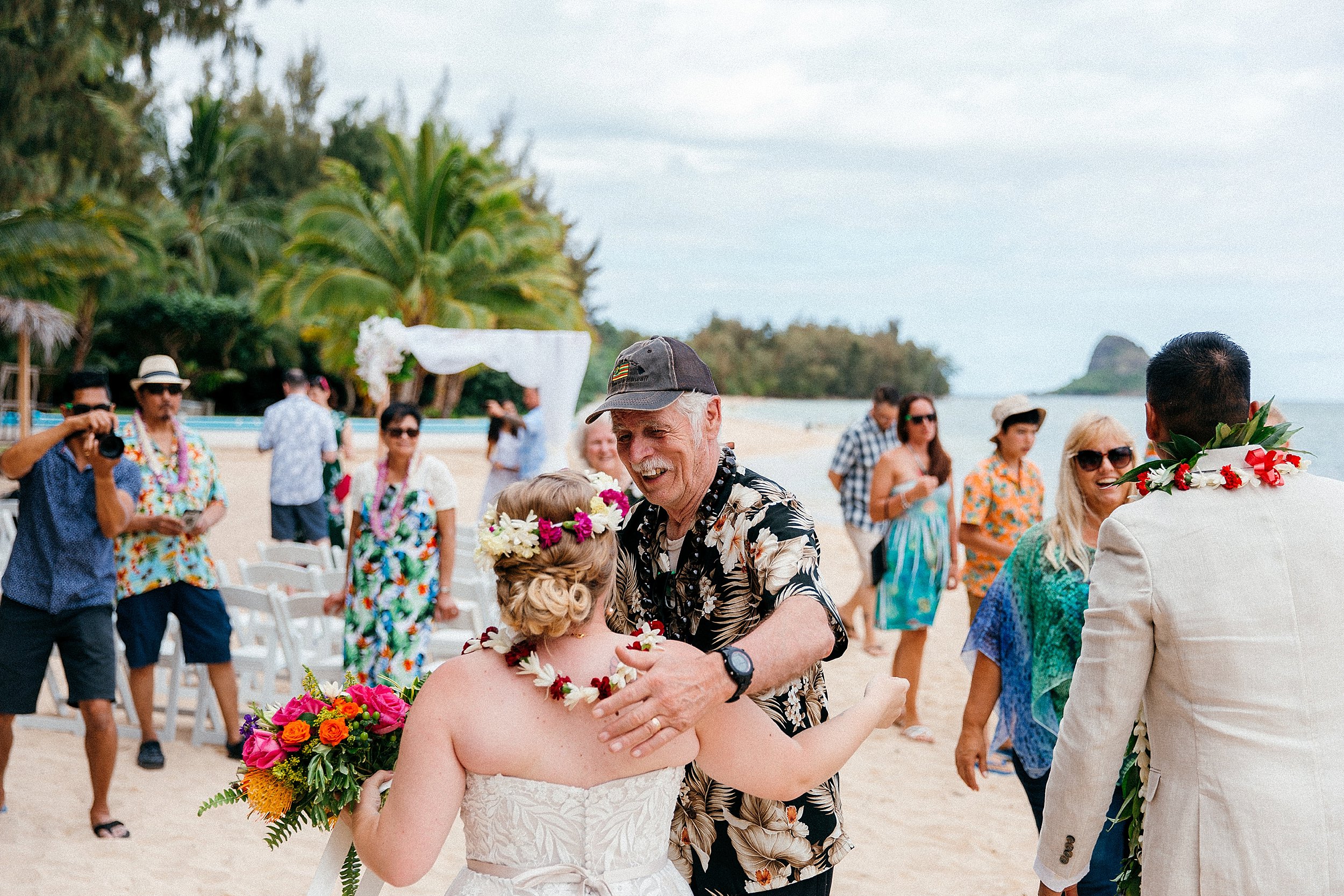  Small and Simple Vow Renewal Elopement at Kualoa Ranch's Secret Island 