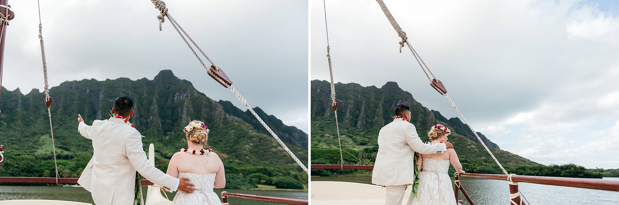  Small and Simple Vow Renewal Elopement at Kualoa Ranch's Secret Island 