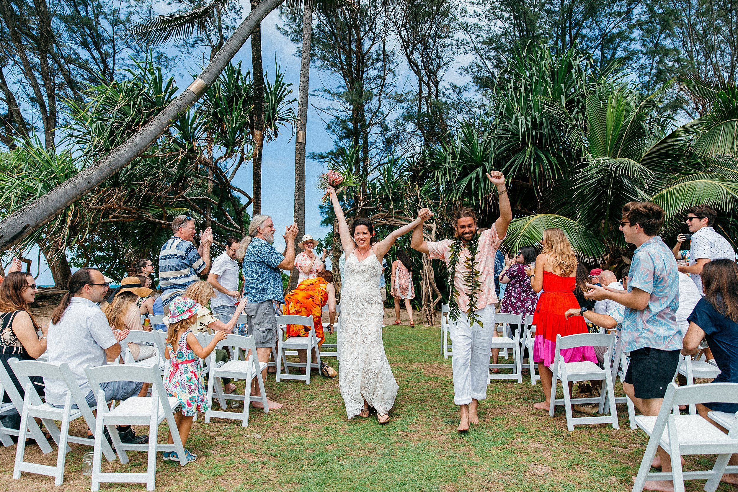  Backyard Hawaii Wedding on Oahu's North Shore - Pounders Beach 