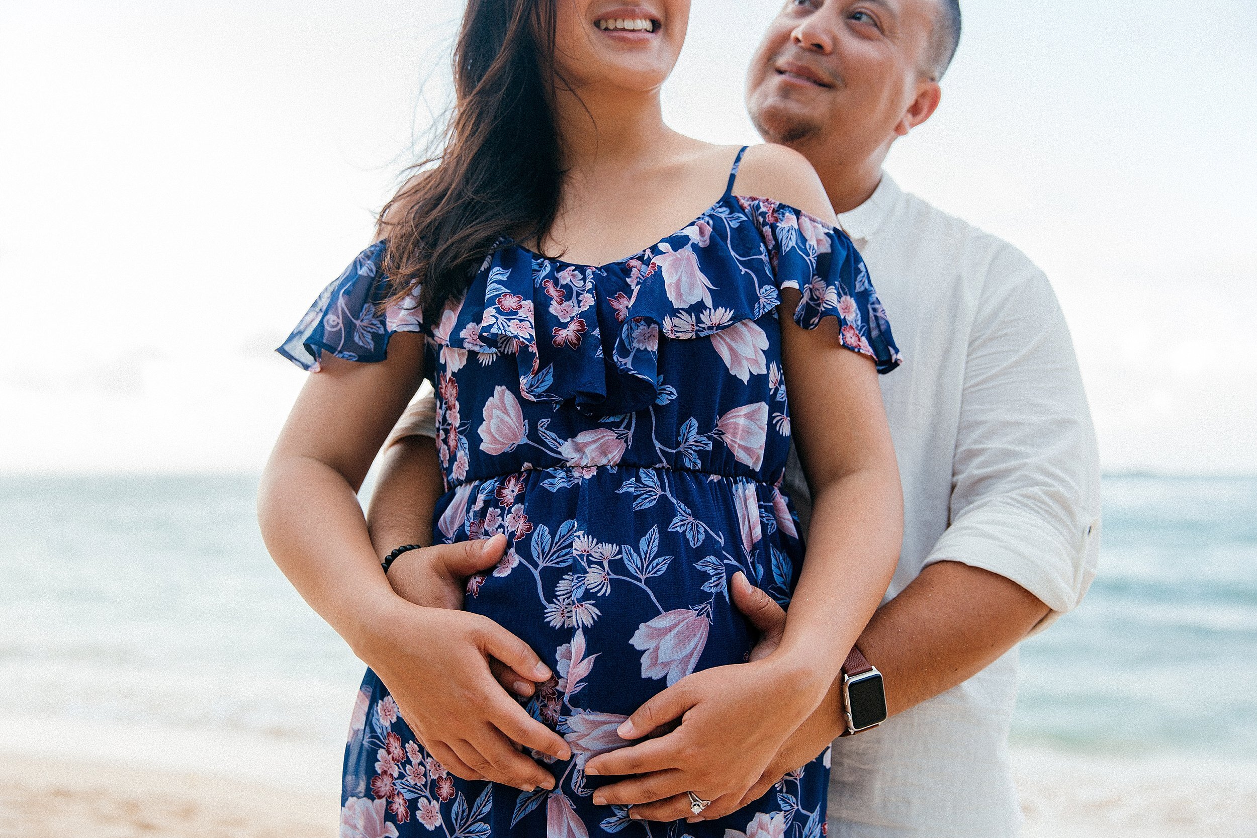  Vow Renewal and Family Session at Temple Beach in Laie 
