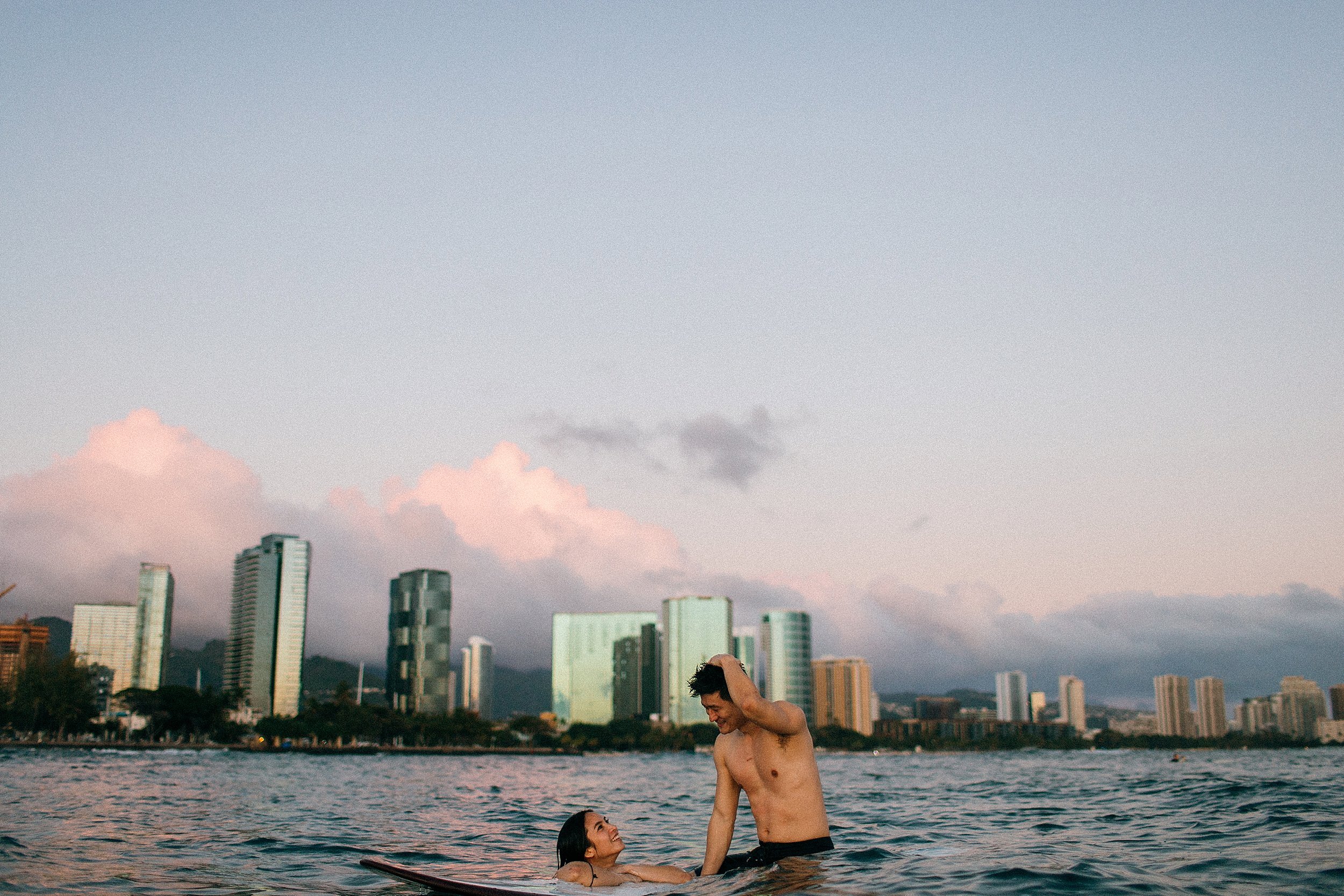  Honolulu Engagement at Kakaako Murals and Diamond Head Surf Break 